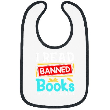 Discover Book Fun I Read Banned Books Week Librarian Reader Nerd Men Bibs