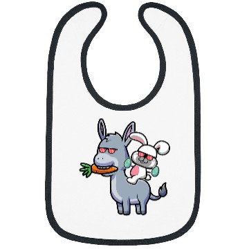 Discover Donkey Pet Easter Bunny Riding On Donkey Cute Easter Egg Hunt Kids Bibs