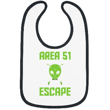 Discover Aliens UFO Area 51 Escape Alien Funny Bibs