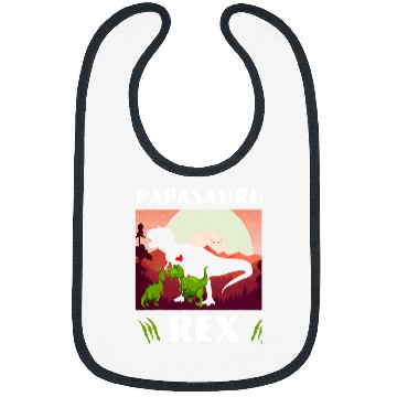 Discover Dinosaur Pet Fathers Day Papasaurus rexs Funny Dinosaur Daddy Bibs