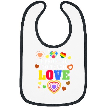 Discover Autism Puzzle I Promise To Love Teach School Education Autism Teacher Bibs