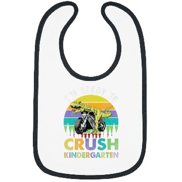 Discover Dinosaur Pet Motocross TRex Iam Ready To Crush Kindergarten Back To School Bibs