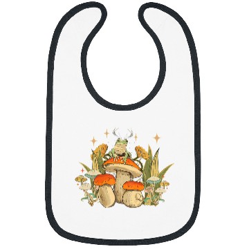 Discover Frog Pet Cottagecore Jackalope Frog Mushrooms Ooutdoors Camping Bibs