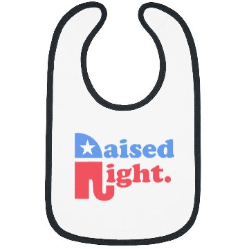 Discover Elephant Mammal Raised Right Republican Elephant Retro Style Distressed Bibs