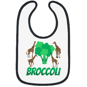 Discover Giraffe Pet Eating Broccoli Bibs