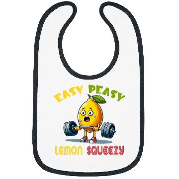 Discover Easy Peasy Lemon Squeezy Lemonade Lover Gym Exercise Bibs