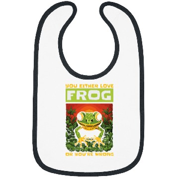 Discover Frog Pet Amphibian Lover Toad pond Frogs Fan Bibs