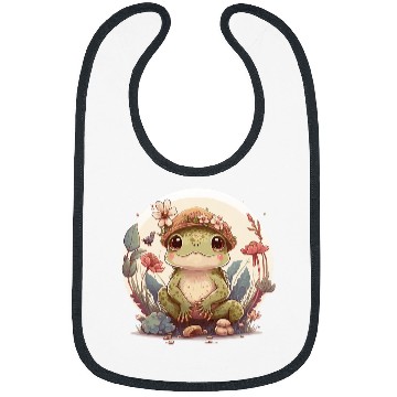 Discover Frog Pet Cute Cottagecore Baby Frog Toad Frog Lovers Bibs