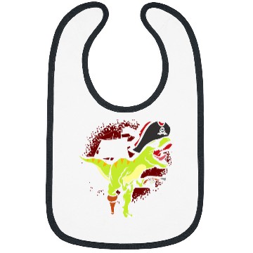 Discover Dinosaur Pet Pirate Funny Tyrannosaurus Rex Bibs