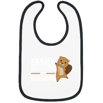 Discover Beaver Pet Easily Distracted By Beavers Cute Beaver 01 Bibs