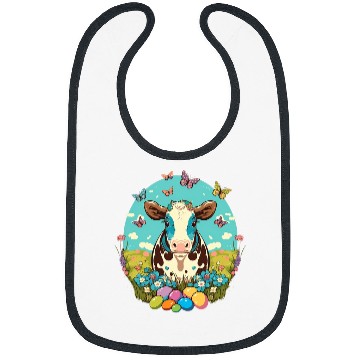 Discover Cow Pet Easter Cattle Bunny Eggs on Easter Cow Bibs