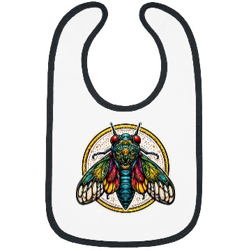 Discover Cicada 2024 Insect Brood Entomology Cicada Lover Colorful Bibs