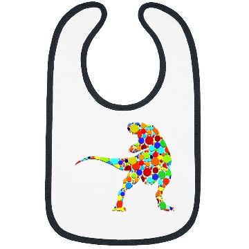 Discover Dinosaur Pet Polka Dot Pattern Happy Dot Day Lover Bibs