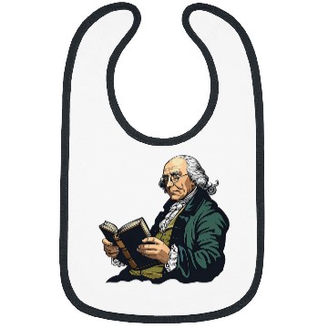 Discover Book Fun Benjamin Franklin Reading A Book 1 Bibs