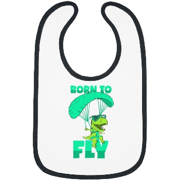 Discover Dinosaur Pet Skydiving Gift Paragliding TRex Flying Gliding Bibs