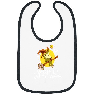 Discover Frog Pet Witch Halloween Costume Frog Full Moon Funny Sayings Bibs
