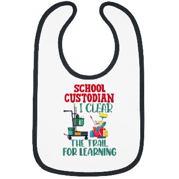 Discover School Custodian Appreciation Janitor Gift Clear Trail Bibs