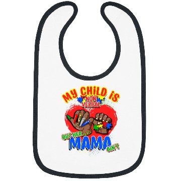 Discover Autism Puzzle Non Verbal Autism Awareness Black Women Mom Daughter Mama Bibs