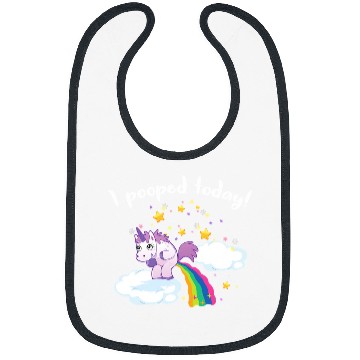 Discover Unicorn Pet Funny I Pooped Today Unicorn 0 Bibs