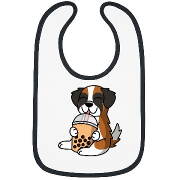 Discover Saint Bernard Pet Boba Bubble Milk Tea Saint Bernard Bibs