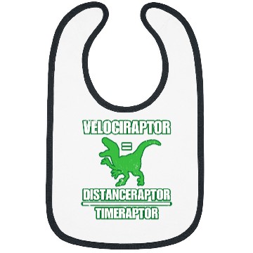 Discover Dinosaur Pet Math Geek Velociraptor Bibs