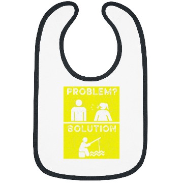 Discover Fishing Fun problems and solution design funny fishermen Bibs
