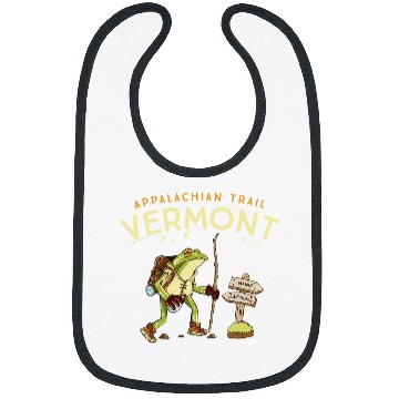 Discover Frog Pet Appalachian Trail Vermont Hiking Funny Bibs