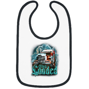 Discover Truck Fun Design For Men Dad Big Rig SemiTrailer Truckin 38 Bibs