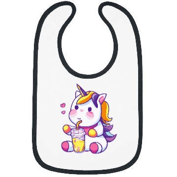 Discover Unicorn Pet Drinking Boba Tea Bubble Tea Cute Bibs