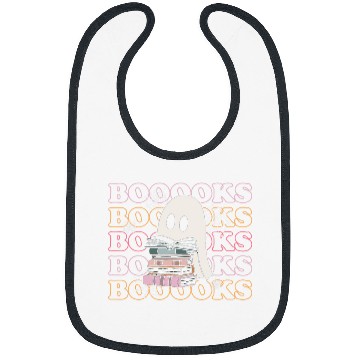 Discover Book Fun Retro Booooks ghosts Halloween Teacher Book Library Reading Bibs