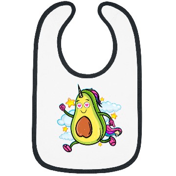 Discover Unicorn Pet Funny Unicado Avocado UniCado Bibs