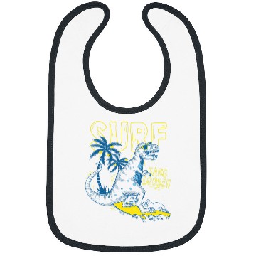 Discover Dinosaur Pet Surf Trendy TRex Surfing Hang Loose Bibs