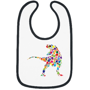 Discover Dinosaur Pet Dot Day Dinosaur Colorful Trex Dinosaur polka Dot Boys Kids Bibs