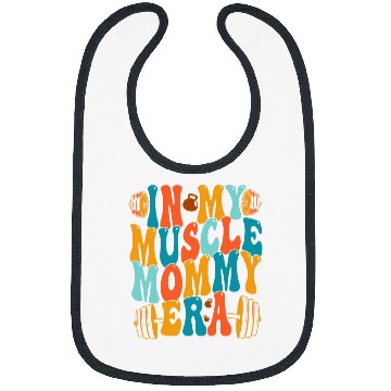 Discover Groovy Retro In My Muscle Mommy Era Gym workout fitness Bibs