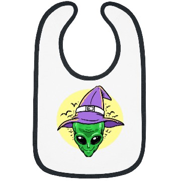 Discover Aliens UFO Wizard Witch Halloween Bibs