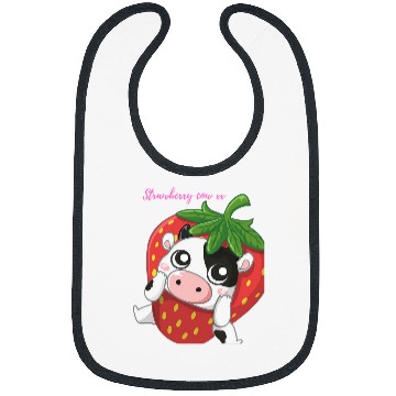 Discover Cow Pet strawberry cow in a strawberry Bibs