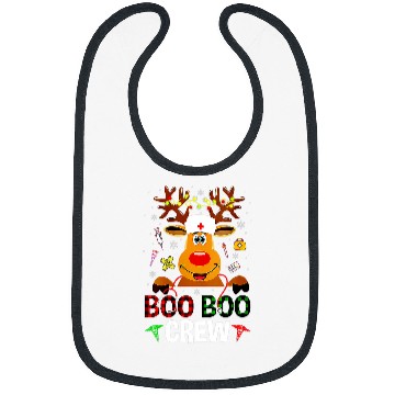 Discover nurses Job Christmas Boo Boo Crew Reindeer nurses nurses23 12 Bibs