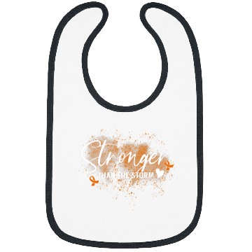 Discover Multiple Sclerosis Ribbon Stronger Than The Storm Multiple Sclerosis Warrior Women Bibs