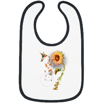 Discover Multiple Sclerosis Ribbon Sunflower Hummingbird Bibs