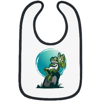 Discover Frog Pet Bored Frog Butterfly Fairy Grunge Aesthetic Cottagecore Bibs