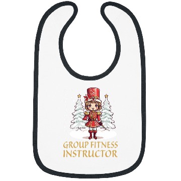 Discover Group Fitness Instructor Christmas Classic Female Nutcracker Bibs