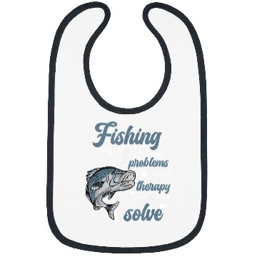 Discover Fishing Fun Solves The Problems Funny Striped Bass Fish for Men Bibs