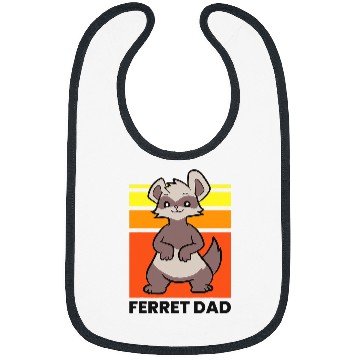 Discover Ferret Pet Dad Funny Ferret Owner Papa Bibs