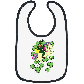 Discover Unicorn Pet St Patricks Day Riding Magical Rainbow Unicorn Lover Bibs
