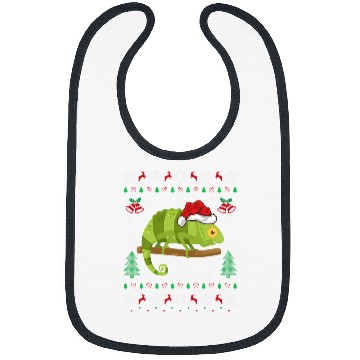 Discover Chameleon Pet Lover Matching Ugly Chameleon Christmas Bibs