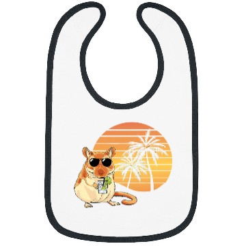 Discover Gerbil Pet Lover Summer Lemonade Aviator Sunglass Palm Tree Bibs
