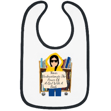 Discover Book Fun Feminist Quote A Girl With Book Ruth Bader Ginsburg Funny Bibs