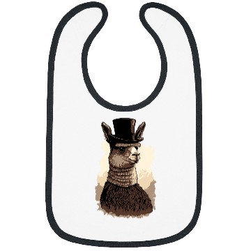 Discover Llama Pet Wearing Fancy Top Hat 9 Bibs