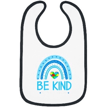 Discover Autism Puzzle Be Kind Autism Awareness Leopard Rainbow Choose Kindness 38 Bibs