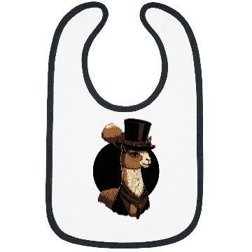 Discover Llama Pet Wearing Fancy Top Hat Bibs